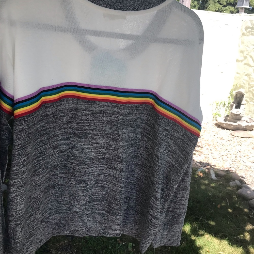 Inspired Hearts Rainbow Sweater, NWT, XL - Picture 7 of 8